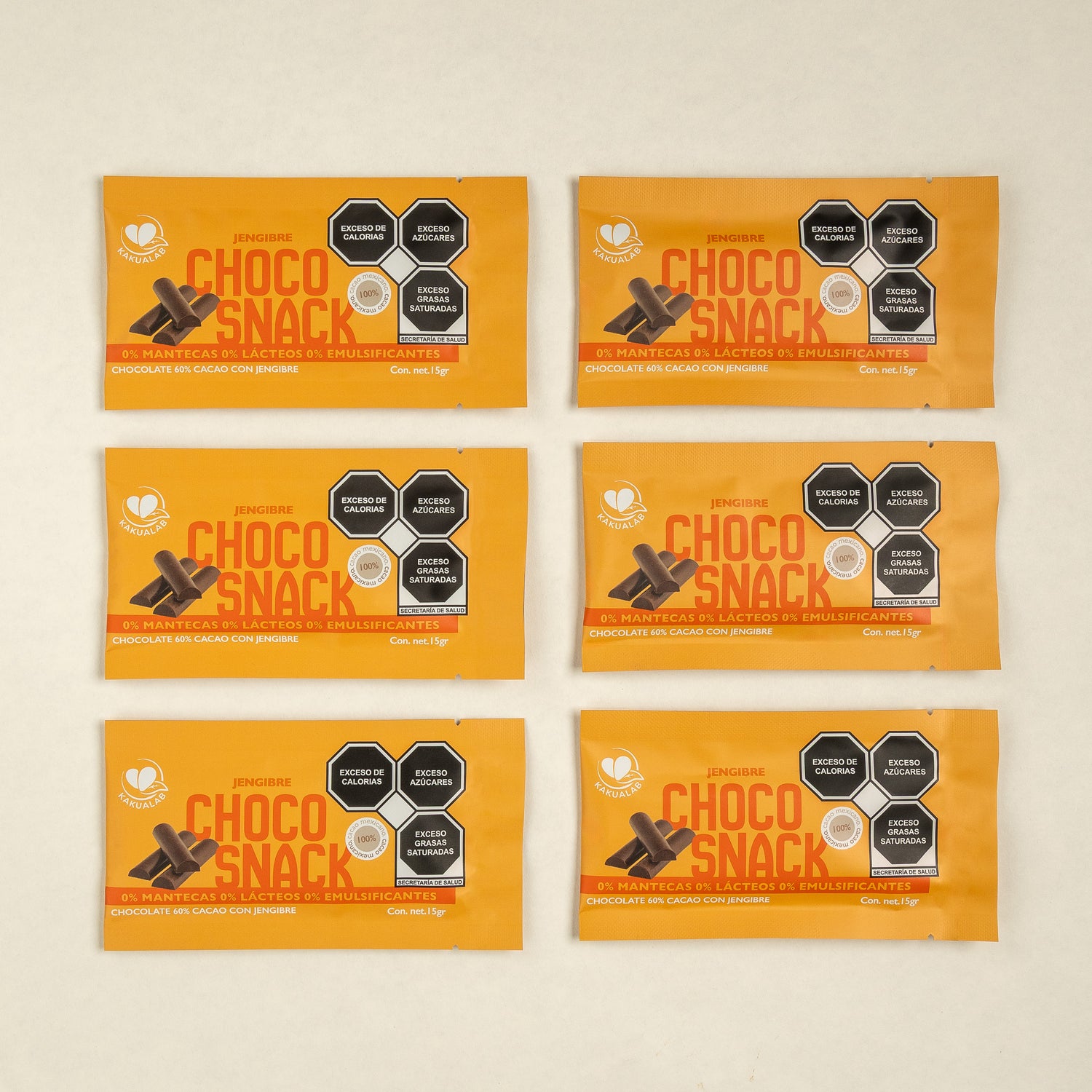 GetmePack 6 barras de ChocoSnak Jengibre 15 g