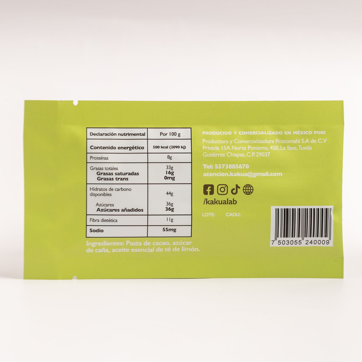 ChocoSnack de Té de Limón 15 g