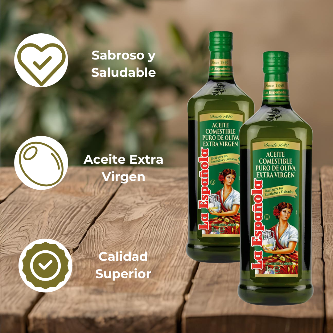 GetMePack Aceite de Oliva Virgen Extra Dúo Cristal 1 L | Sabor auténtico