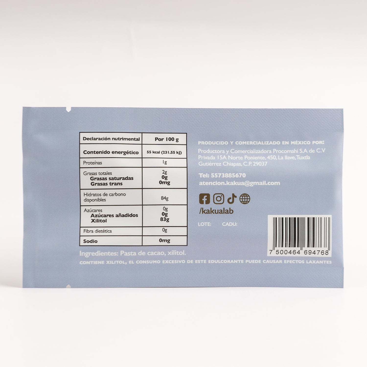 Chocosnack con xilitol 15 g