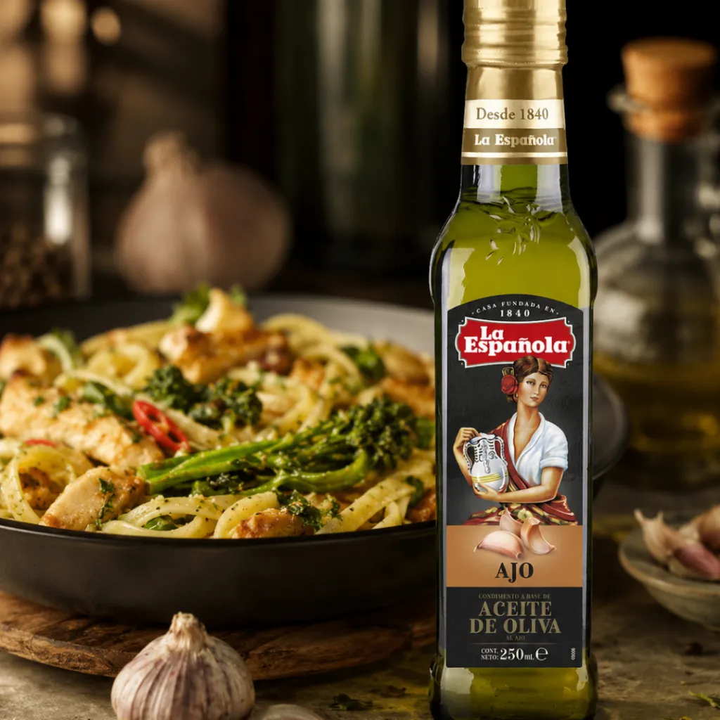 AC-17 sitios y marketplaces Aceite de Oliva Virgen Extra con esencia de Ajo — La Española 250 ( (4).webp