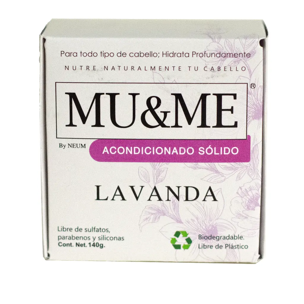 [MM-03] Acondicionador en Barra Lavanda 140 Gramos Mu&Me 