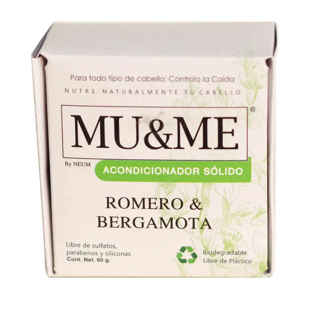 [MM-05] Acondicionador en Barra Romero & Bergamota 140 Gramos Mu&Me 