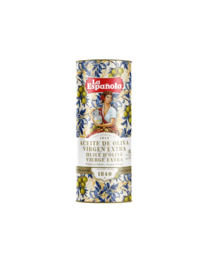 Aceite de oliva virgen extra en lata cilíndrica de 1 L, La Española