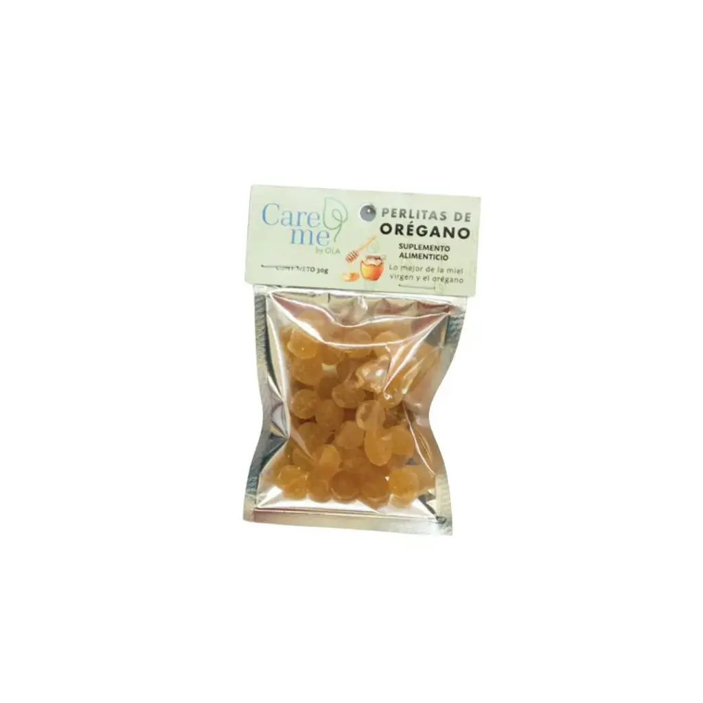 [CM-03] Perlas de aceite de orégano y miel en paquete 